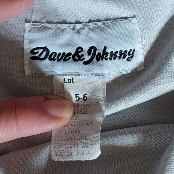 Y2k Vintage Silver 2-pc Prom Dress - Picture 3 of 10